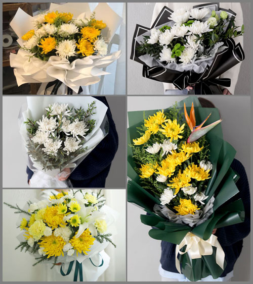 山东青岛平度市旧店镇罗头村白事花束代送